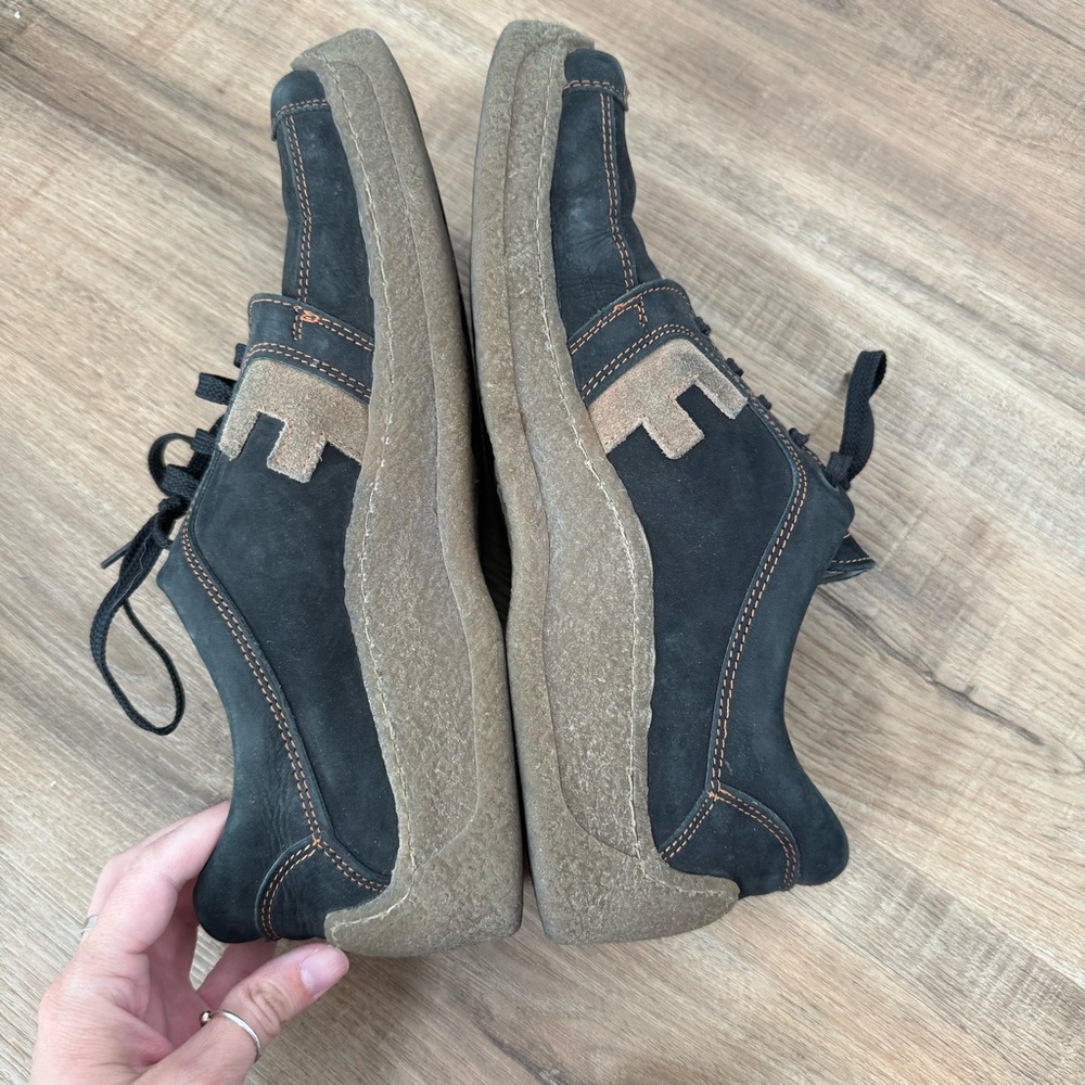John Fluevog Men's Justin Sneakers Leather Lace up Suede Square Toe Casual 41 - Picture 5 of 9